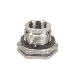 TF125SS by Banjo | IBC Tank Accessories | 1-1/4" Bulkhead Tank Fitting | Hole Size: 2-1/4" | 300 PSI | 316 Stainless Steel