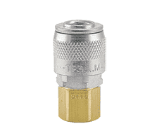 TF3003 by ZSi-Foster | Quick Disconnect | TF Series | 1/4" Automatic Socket | 1/4" FPT | Brass/Steel
