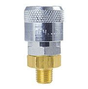 TF4504 by ZSi-Foster | Quick Disconnect | TF4 Series | 3/8" Automatic Socket | 1/2" MPT | Brass/Steel
