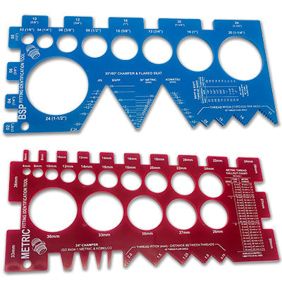 TGK-01 by AdaptAll | BSPP, BSPT, DIN, KOBELCO, KOMATSU, Metric Thread Gauge Kit TGK01 TGK-01-HW