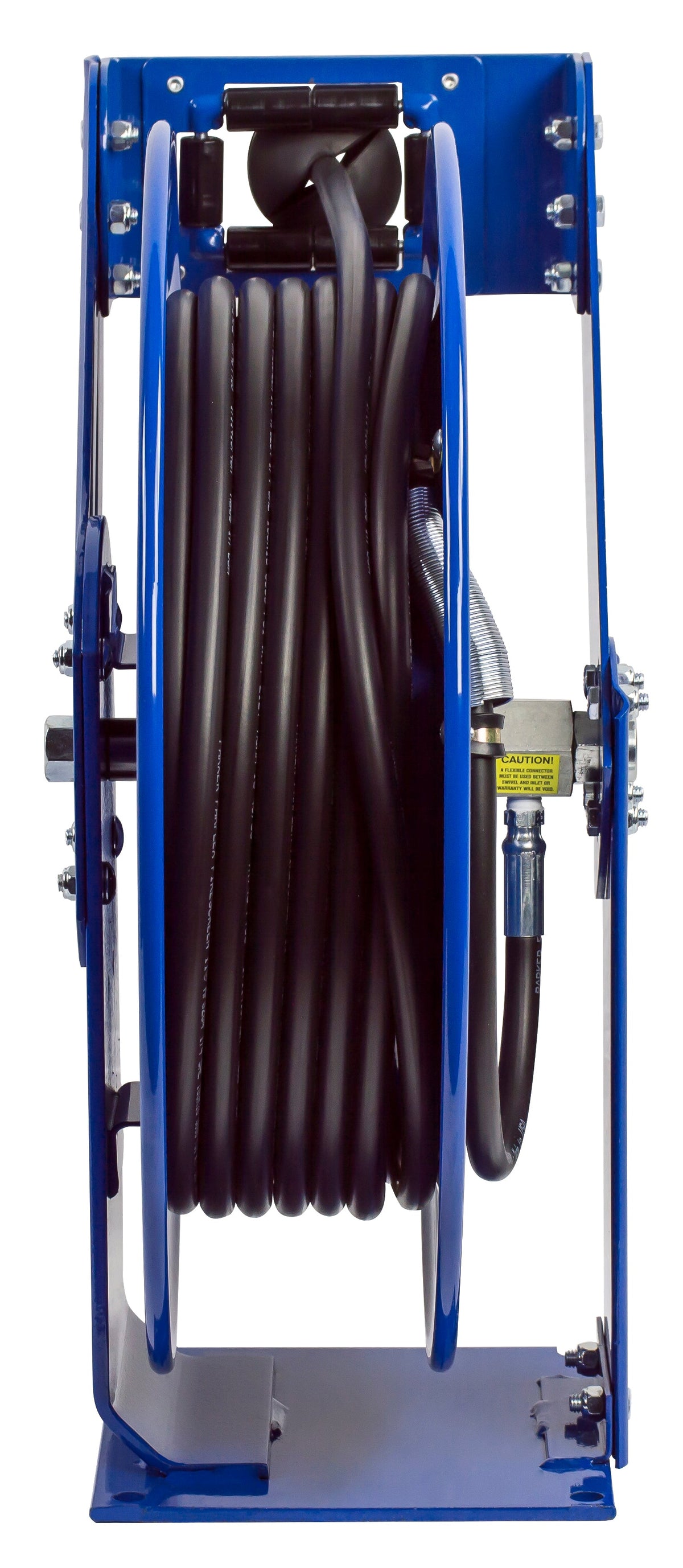 THP-N-1100 by Coxreels | T Series | 5,000 PSI Spring Driven Hose Reel for Grease & Hydraulic Oil | 1/4" Hose ID, 1/4" FNPT Inlet x 1/4" MNPT Hose End | Steel | 100ft Rubber Hose Included
