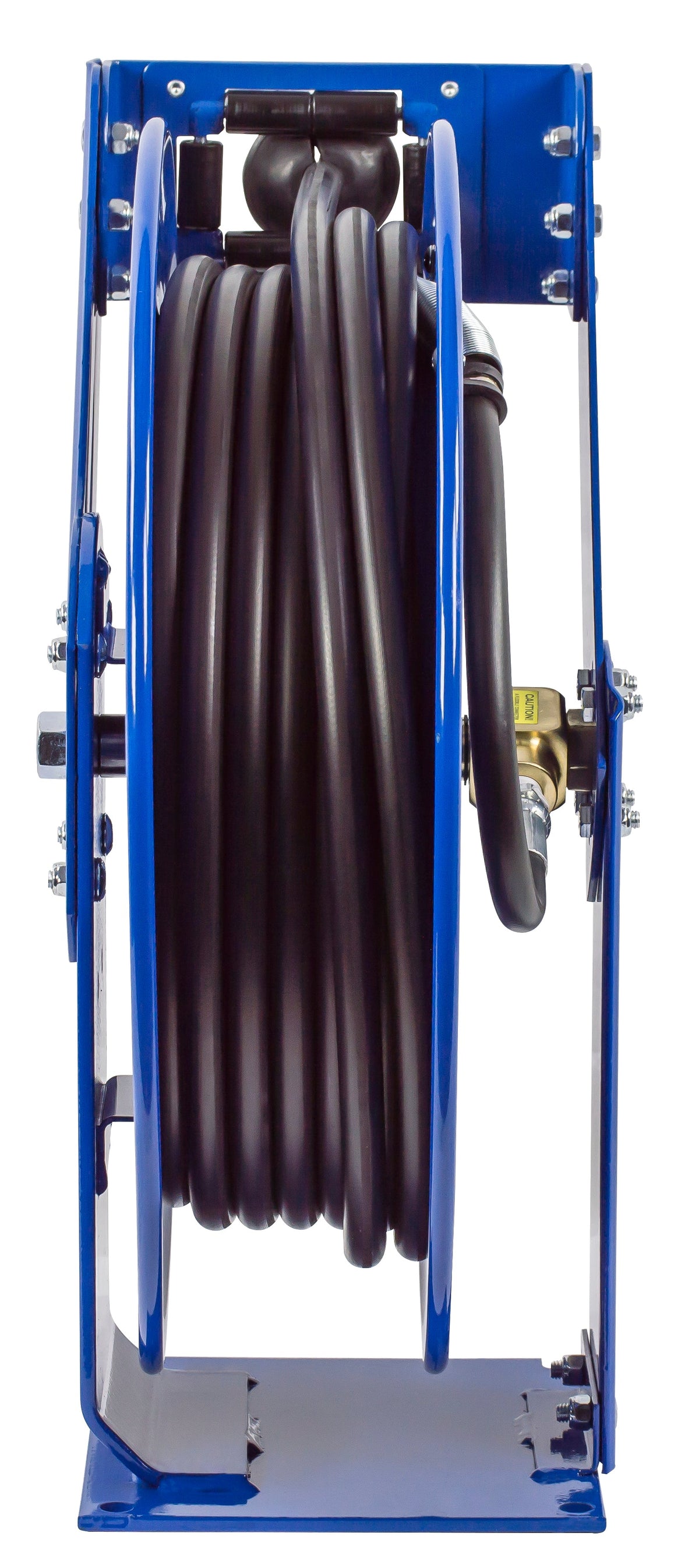 TMP-N-475 by Coxreels | T Series | 2,500 PSI Spring Driven Hose Reel for Air, Water & Oil | 1/2" Hose ID, 1/2" FNPT Inlet x 1/2" MNPT Hose End | Steel | 75ft Rubber Hose Included