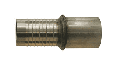 TP20 Dixon Valve Carbon Steel Tubular External Swage Stem with a Beveled End for Welding - 1-1/4" Hose ID