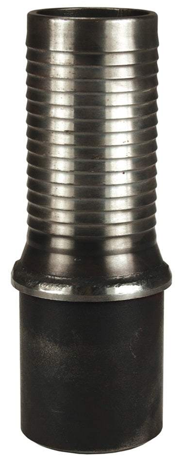 TPL48 by Dixon Valve | Holedall® External Swage Stem | Long | Beveled End for Welding | Tubular Type | 3" Beveled End x 3" Hose ID | Unplated Carbon Steel