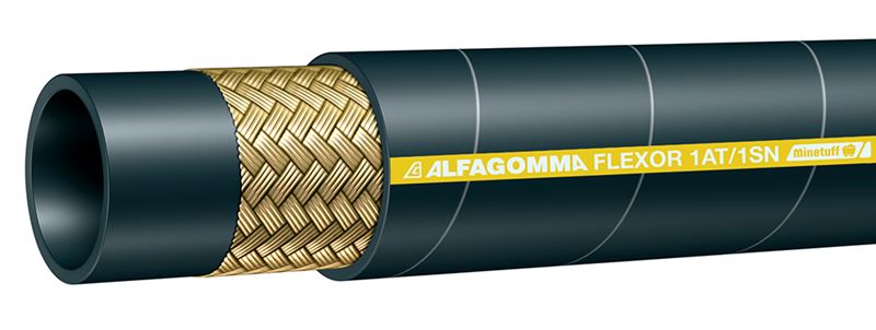 TR1MT-08 Alfagomma by Kuriyama | TR1MT Series | SAE 100 R1AT/R1S | Minetuff Hydraulic Hose | 1-Wire Braid | 1/2" ID | 0.78" OD | 2320 PSI
