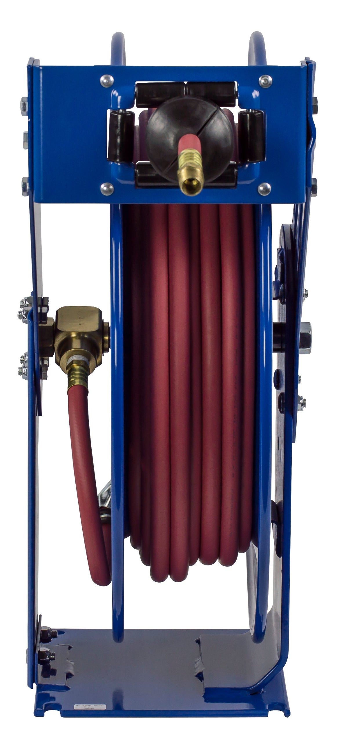 TSH-N-475 by Coxreels | T Series | 300 PSI Spring Driven Hose Reel for Air & Water | 1/2" Hose ID, 1/2" FNPT Inlet x 1/2" MNPT Hose End | Steel | 75ft PVC Hose Included