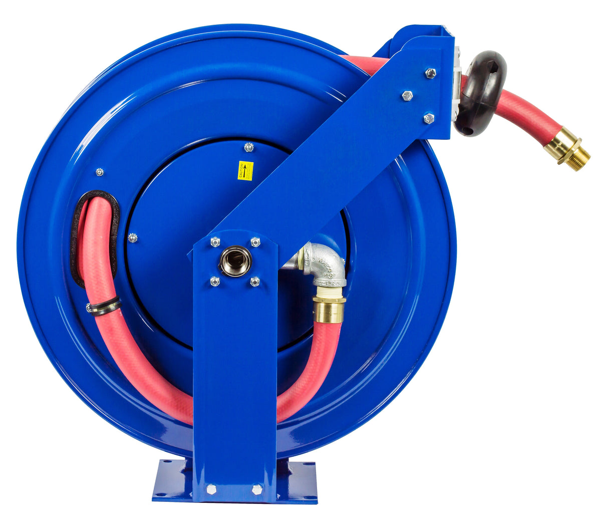 TSHF-N-650 by Coxreels | T-Fuel Series | 300 PSI Spring Driven Hose Reel for Fuel | 1" Hose ID, 1" FNPT Inlet x 1" MNPT Hose End | Steel | 50ft Nitrile Rubber Hose Included