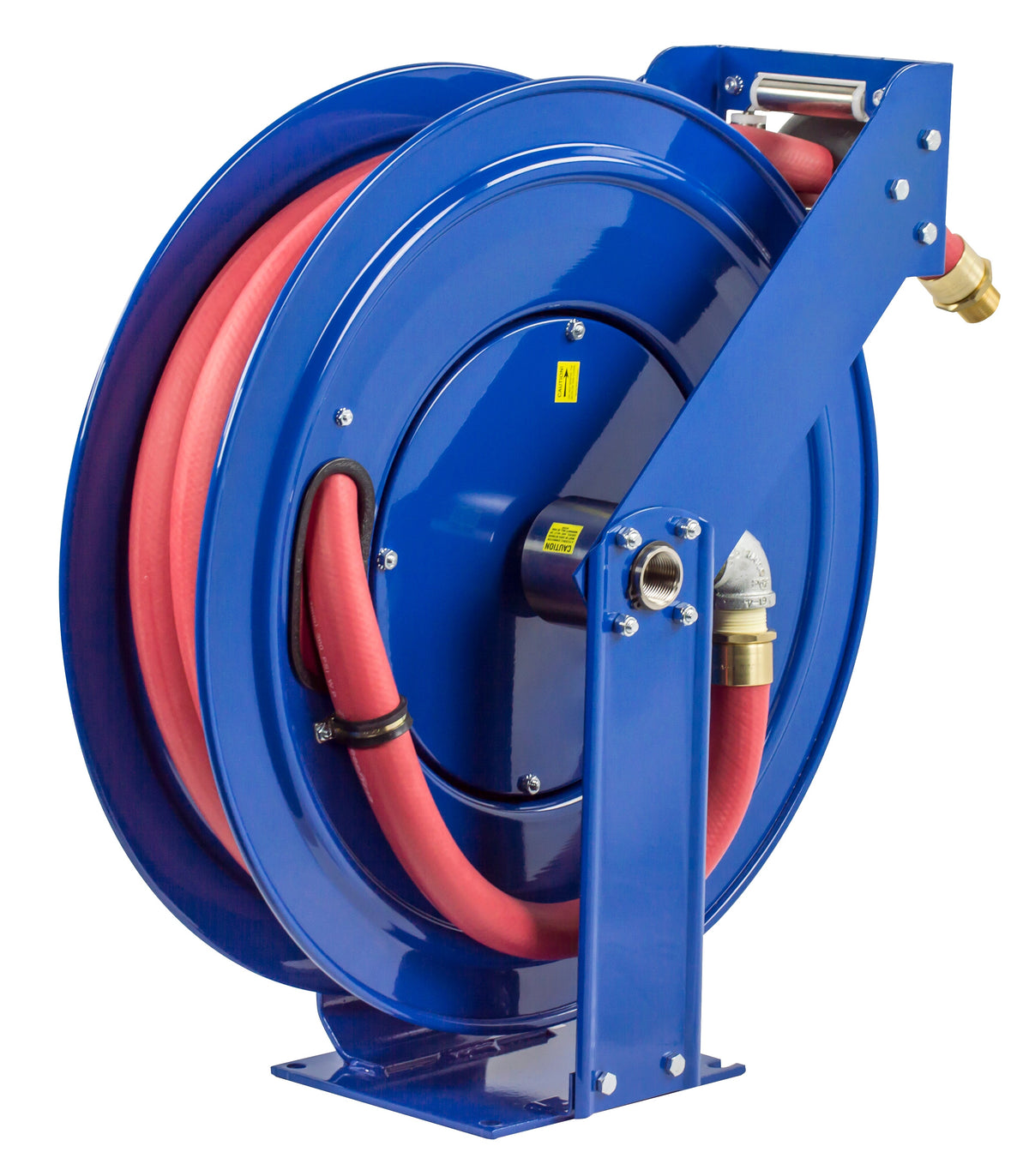 TSHF-N-650 by Coxreels | T-Fuel Series | 300 PSI Spring Driven Hose Reel for Fuel | 1" Hose ID, 1" FNPT Inlet x 1" MNPT Hose End | Steel | 50ft Nitrile Rubber Hose Included