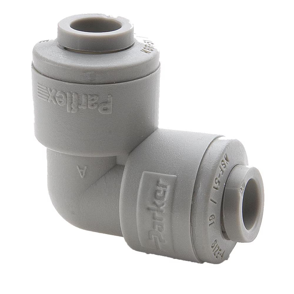 A8EU8-MG by Parker | TrueSeal™ Tube to Tube Fittings | 1/2" Union Tube O.D. | Gray | 90° Elbow | Acetal