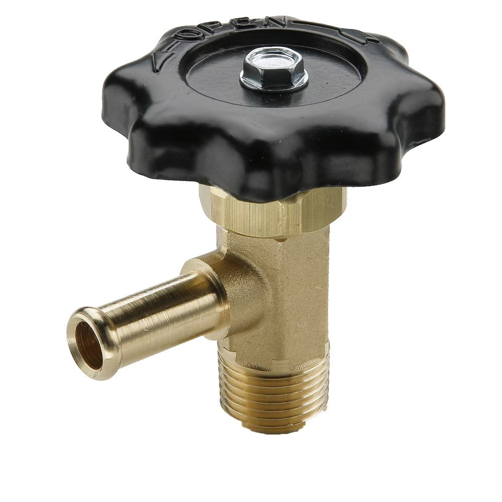 V404P-10-6 by Parker | Truck Valves & Lanyard Valve | 5/8" Hose ID x 3/8" Male Pipe Thread | 2.75" Length | 90° Elbow | Brass | Pack of 5