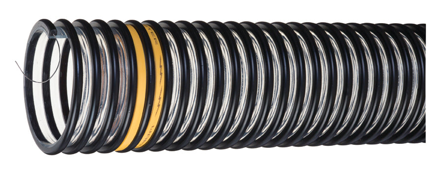 VOLT300X20 Tigerflex® Voltbuster™ by Kuriyama | VOLT™ Series | Heavy-Duty Charge Reducing Food Grade Material Handling Hose | with Grounding Wire | Polyurethane | 3" ID | 3.60" OD | 20ft Length