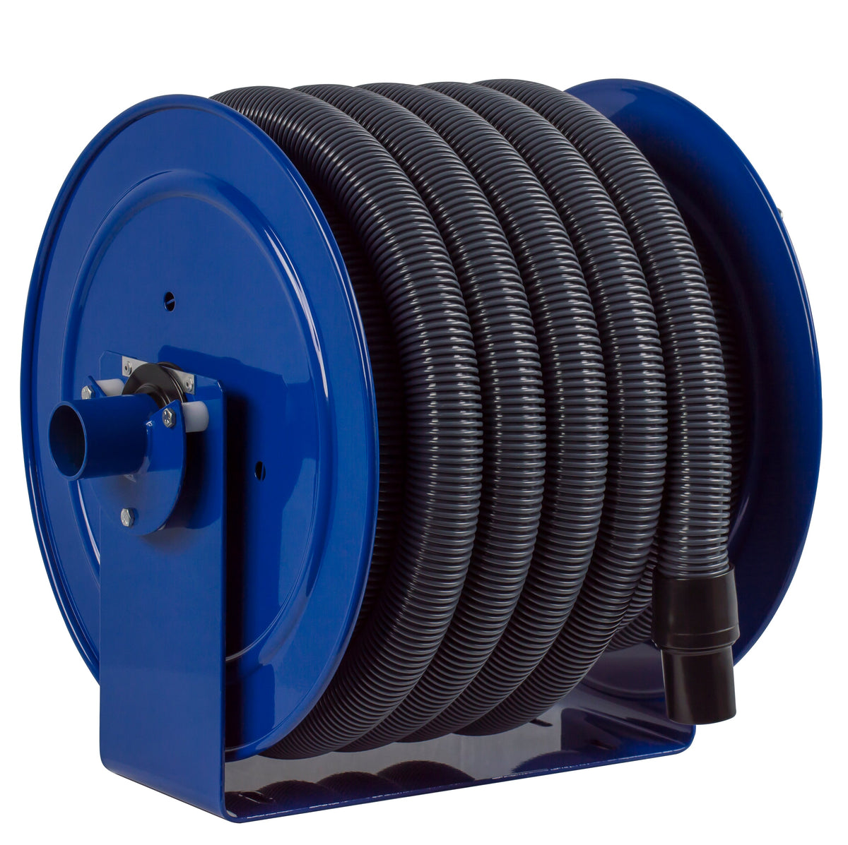 V-112H-730 by Coxreels | V100 Series | Hand Crank Vacuum Hose Reel | 1-1/2" or 2" Hose ID, 1-1/2"/2" Female Cuff Inlet | Steel | 30ft Hose Included