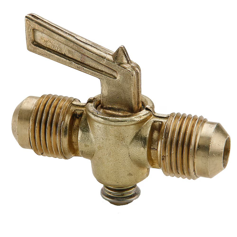 V203F-6-6 by Parker | Ground Plug Shutoff | 3/8" Flare x 3/8" Flare | Straight | Brass | Pack of 10