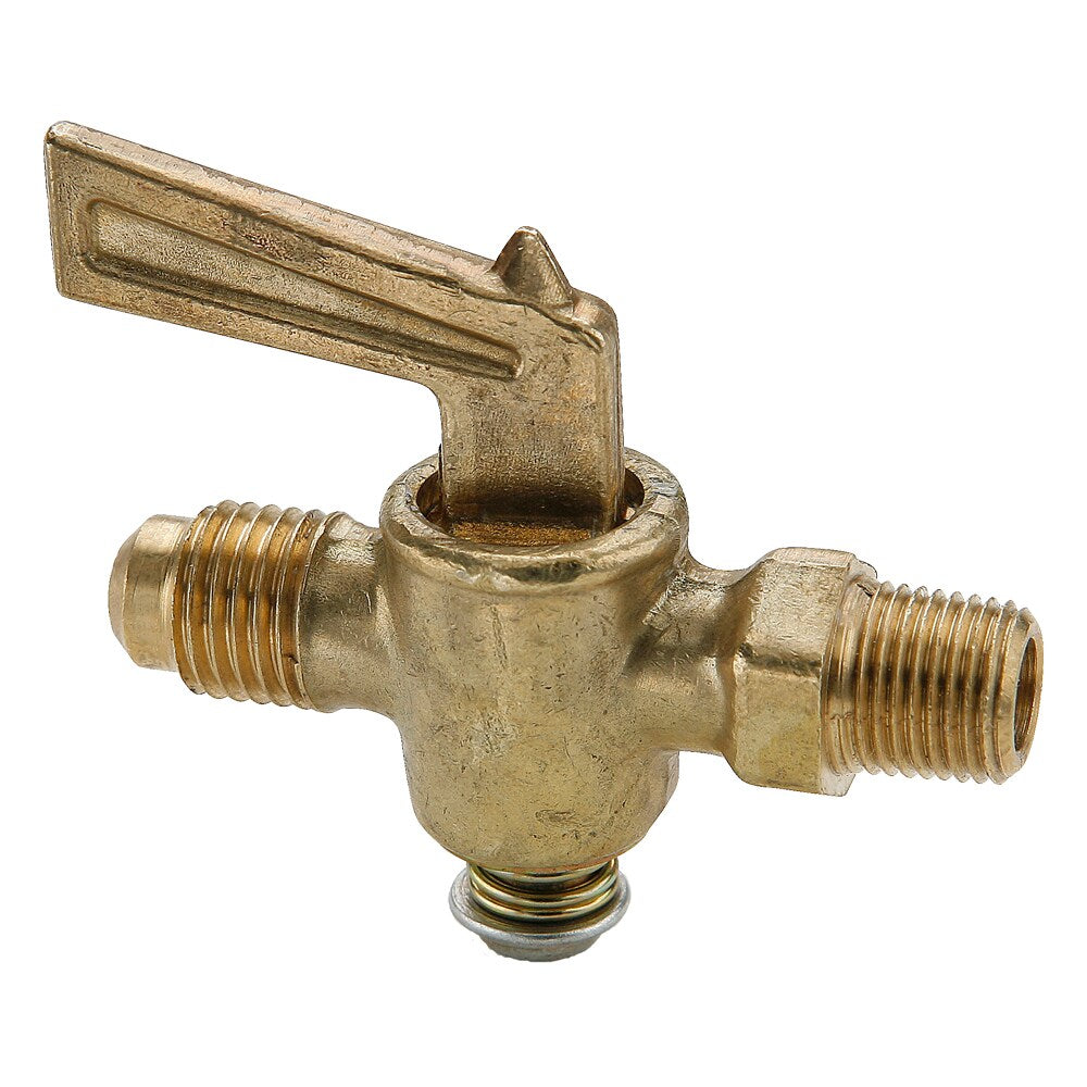 V204F-4-2 by Parker | Ground Plug Shuttoff | 1/4" Flare x 1/8" Male Pipe Thread | Straight | Brass | Pack of 10