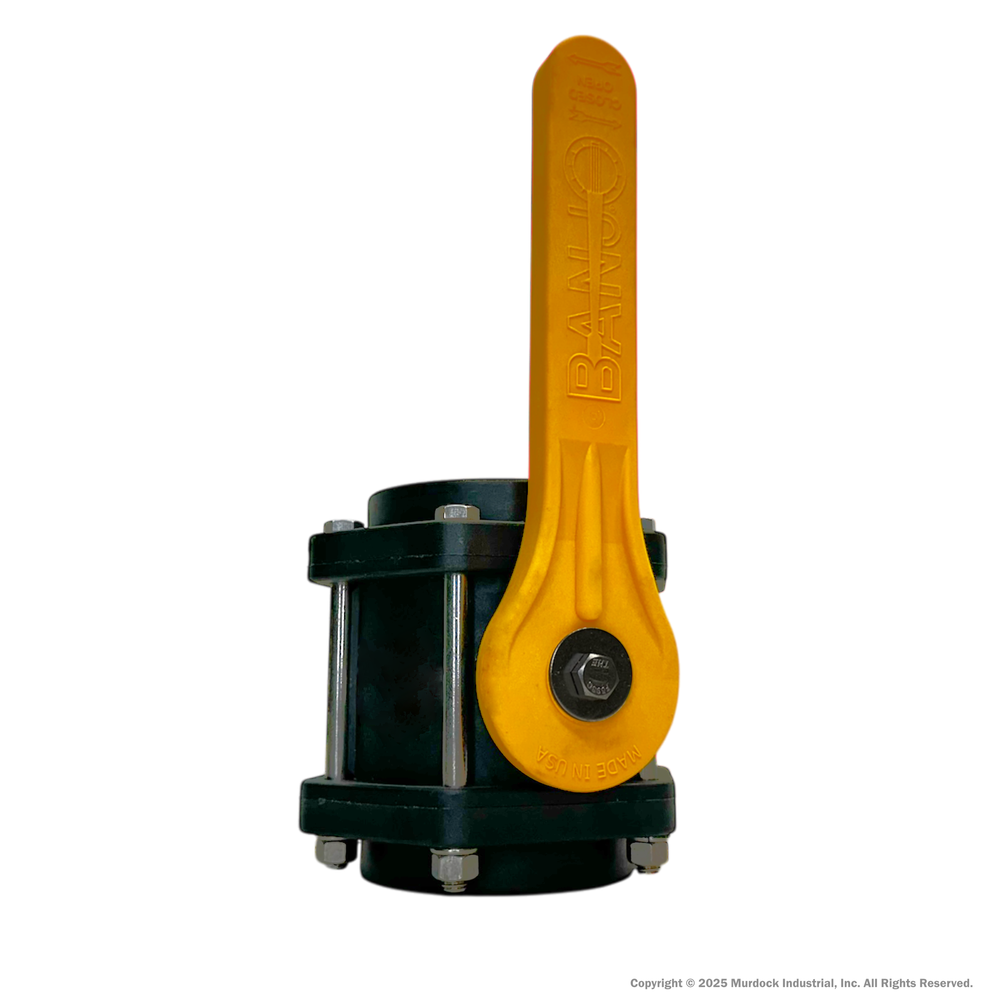V400 by Banjo | 6 Bolt Ball Valve | Standard Port | 4" Female NPT x 4" Female NPT | Opening Thru Ball: 4" | 100 PSI | Polypropylene