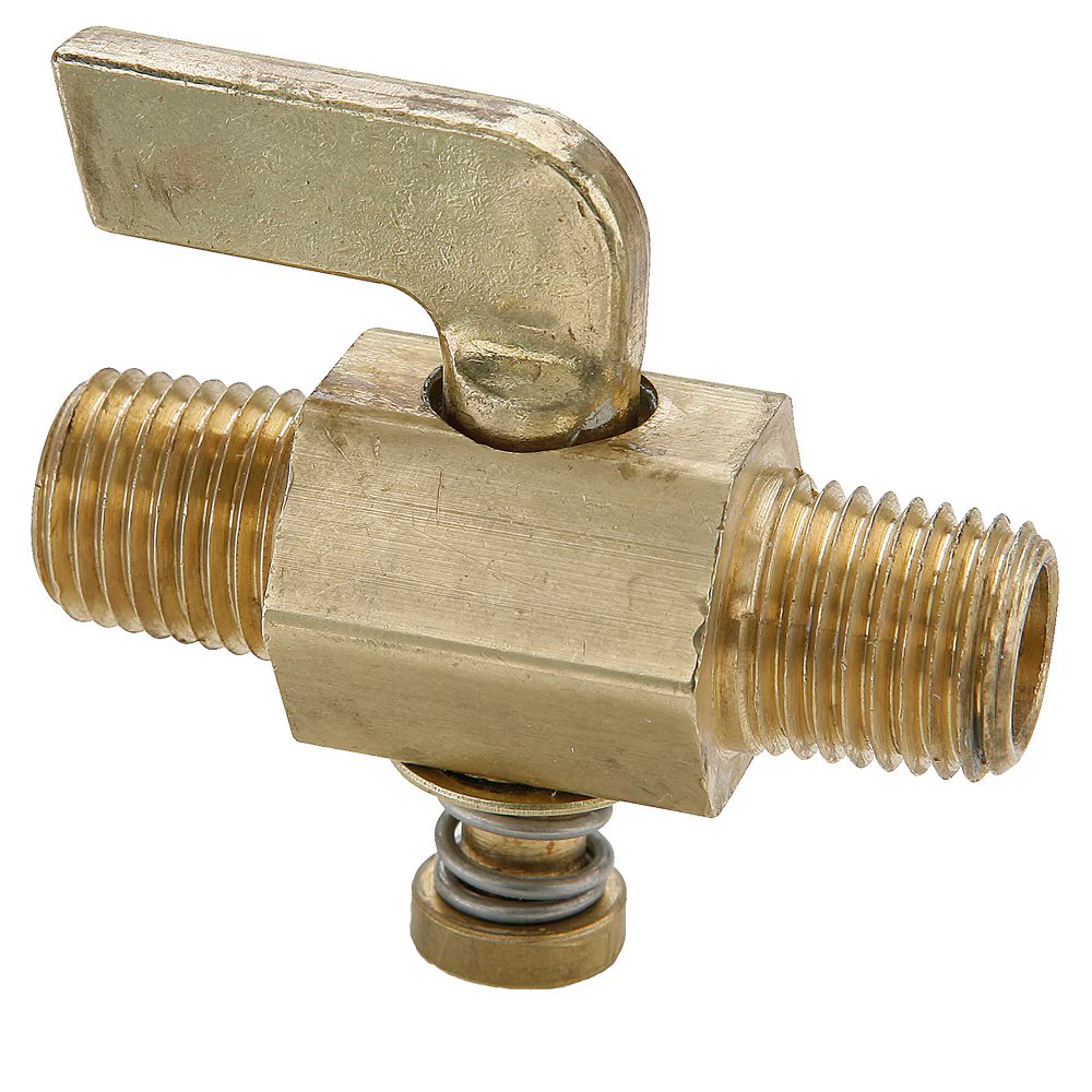V401P-2-2 by Parker | Ground Plug Shutoff | 1/8" Male Pipe Thread x 1/8" Male Pipe Thread | 2.25" Length | Straight | Brass | Pack of 10