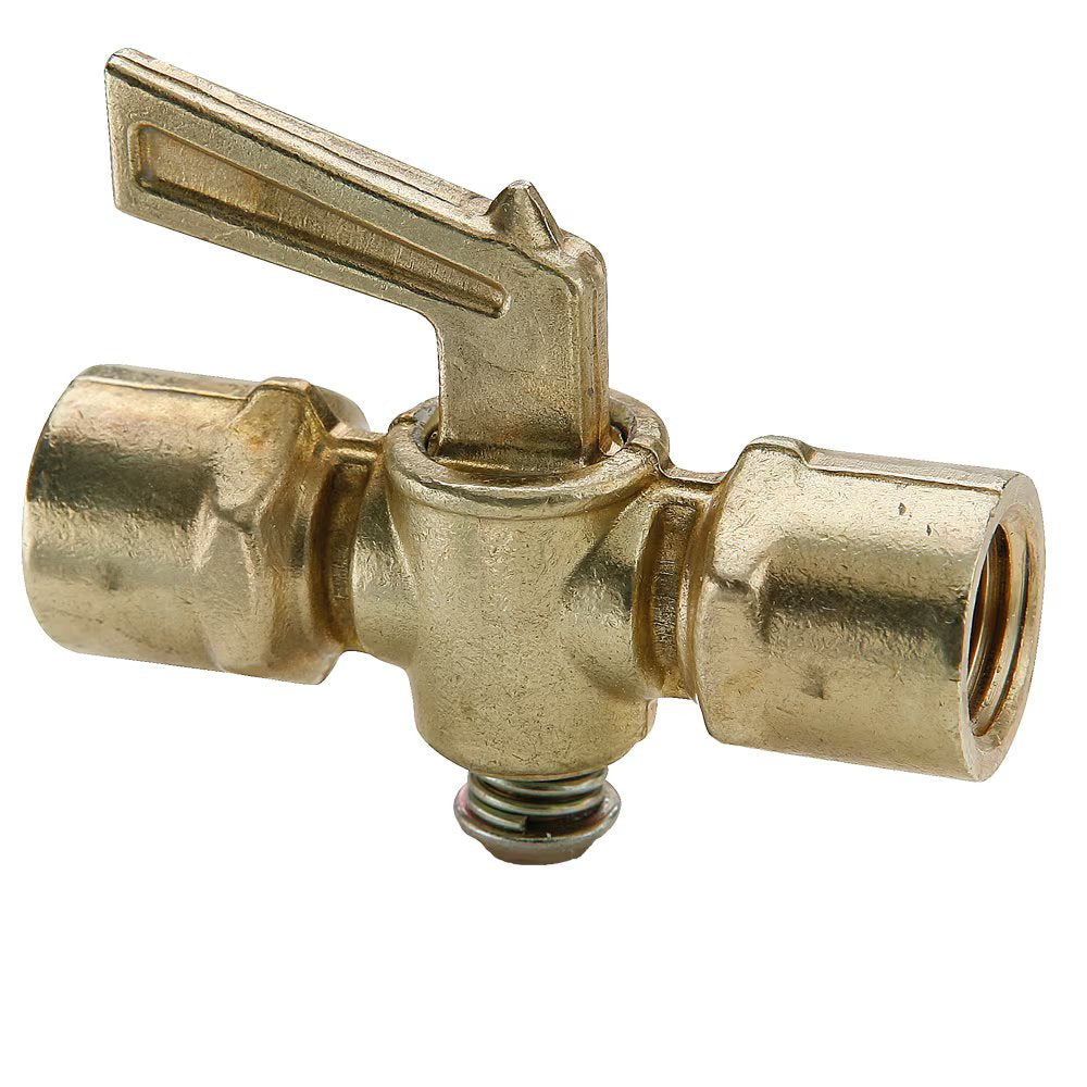 V403P-4-4 by Parker | Ground Plug Shutoff | 1/4" Female Pipe Thread x 1/4" Female Pipe Thread | 1.90" Length | Straight | Brass | Pack of 10