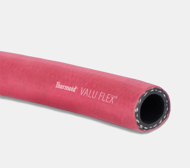 00114504400 by Thermoid | Valuflex/GS Multipurpose Air and Water Hose | 1/4" ID | Red | 300 PSI