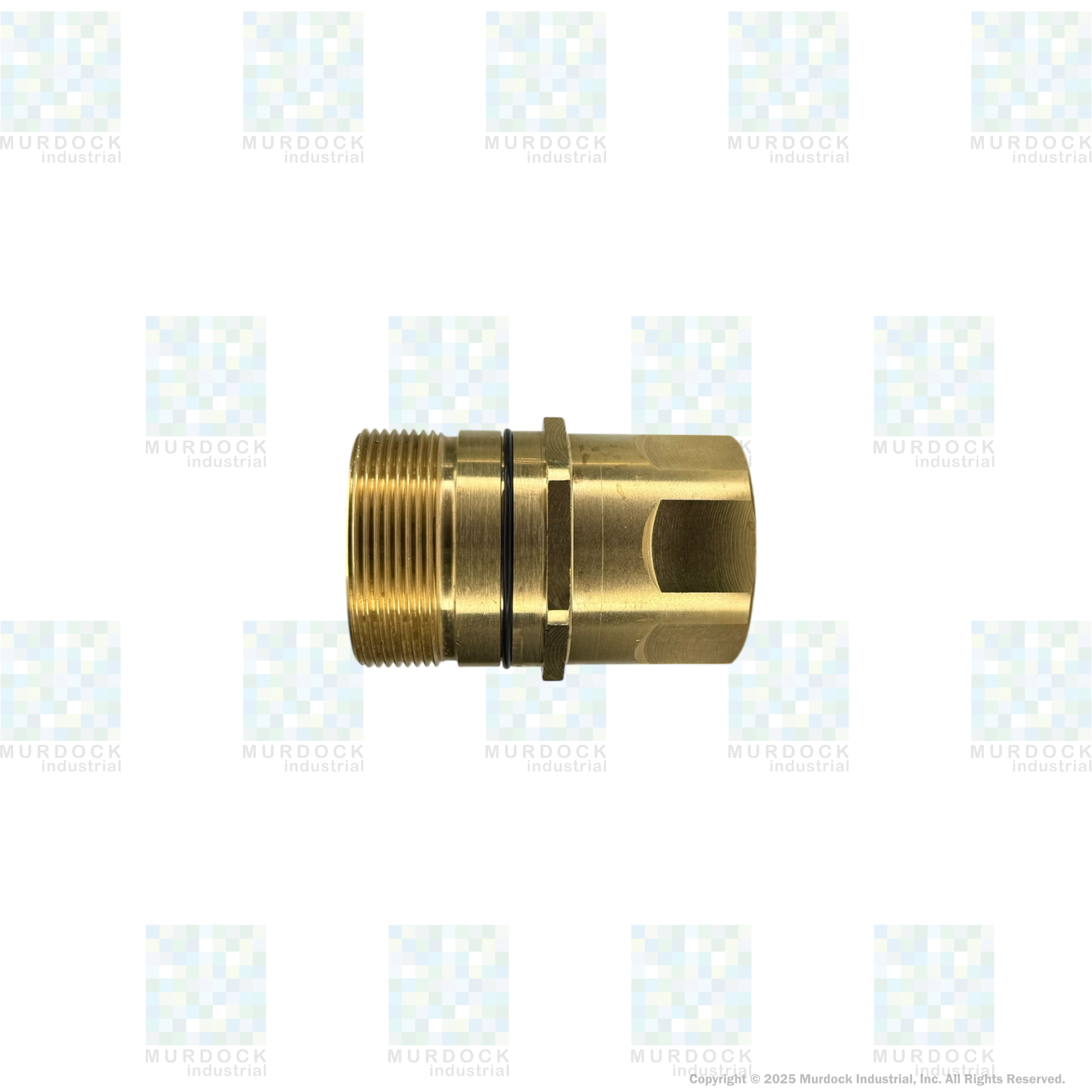 W12F12-B by Dixon Valve | Hydraulic Quick Disconnect Coupling | W-Series | 1-1/2" Female NPTF x 1-1/2" Wingstyle Interchange | Plug | Nitrile Seal | Brass
