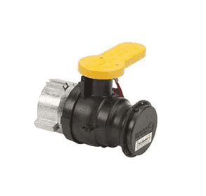 W230238 by Banjo | IBC Tank Accessories | 2" Spinweld Valve with QDC Outlet & Cap & Foil Seal | Gasket: FKM (Viton) | Collar Fits: MAUSER® | Collar ID: 2-1/4" | 20 PSI | Polypropylene