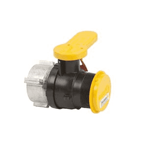 W230237 by Banjo | IBC Tank Accessories | 2" Spinweld Valve with NPT Outlet & Cap & Foil Seal | Gasket: FKM (Viton) | Collar Fits: MAUSER® | Collar ID: 2-1/4" | 20 PSI | Polypropylene