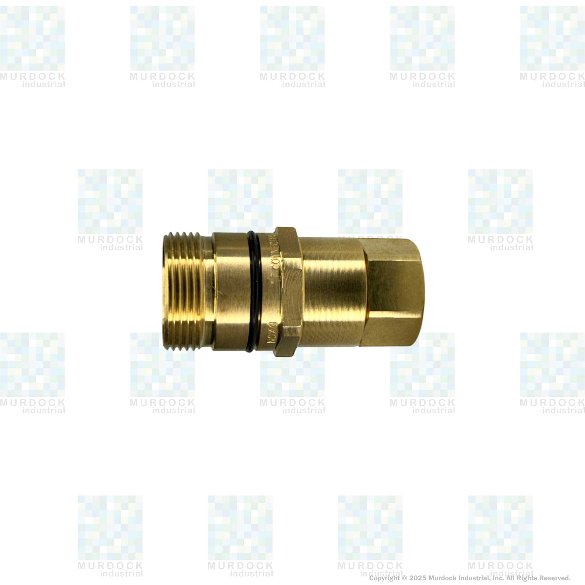 W2F1-B by Dixon Valve | Hydraulic Quick Disconnect Coupling | W-Series | 1/8" Female NPTF x 1/4" Wingstyle Interchange | Plug | Nitrile Seal | Brass