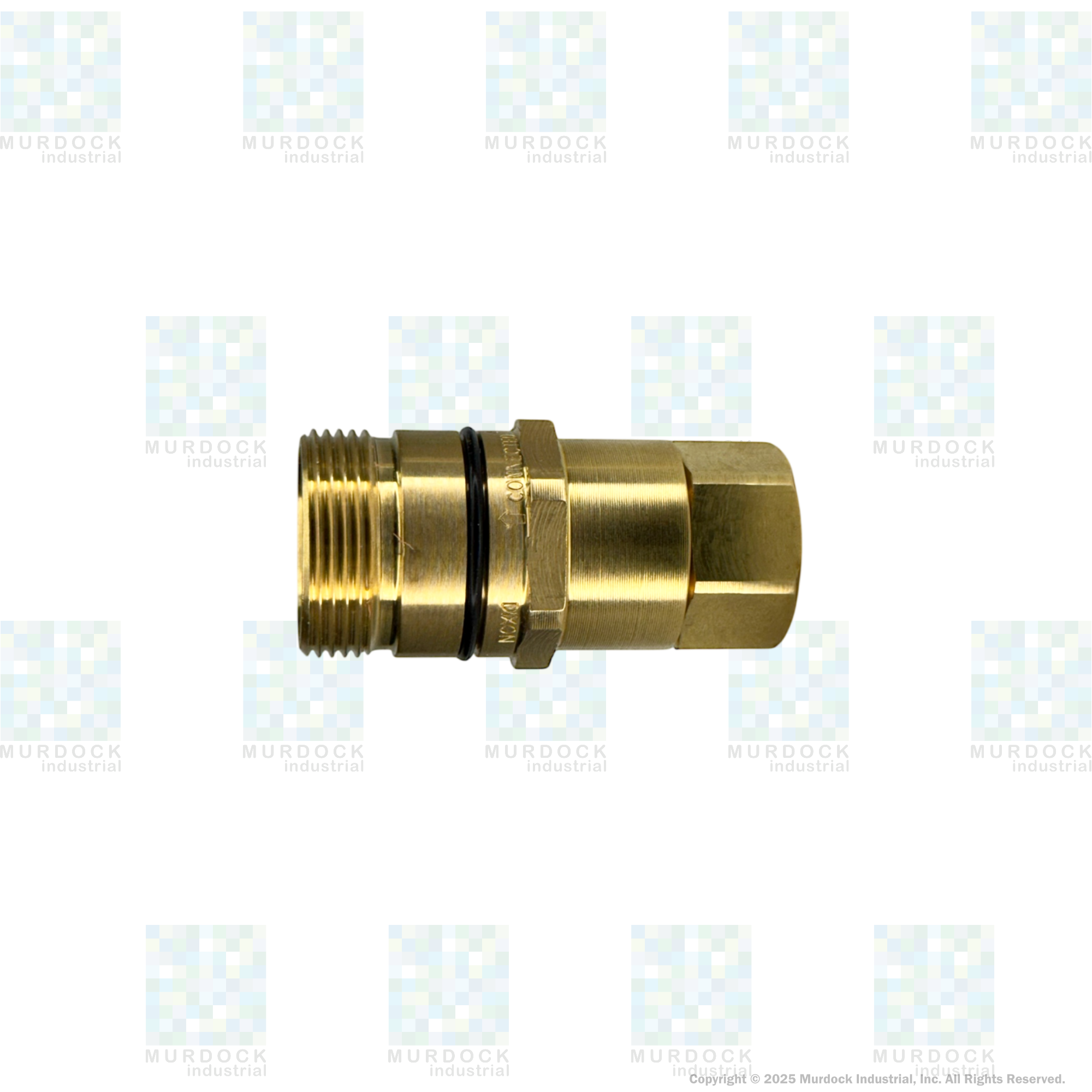 W3F2-B by Dixon Valve | Hydraulic Quick Disconnect Coupling | W-Series | 1/4" Female NPTF x 3/8" Wingstyle Interchange | Plug | Nitrile Seal | Brass