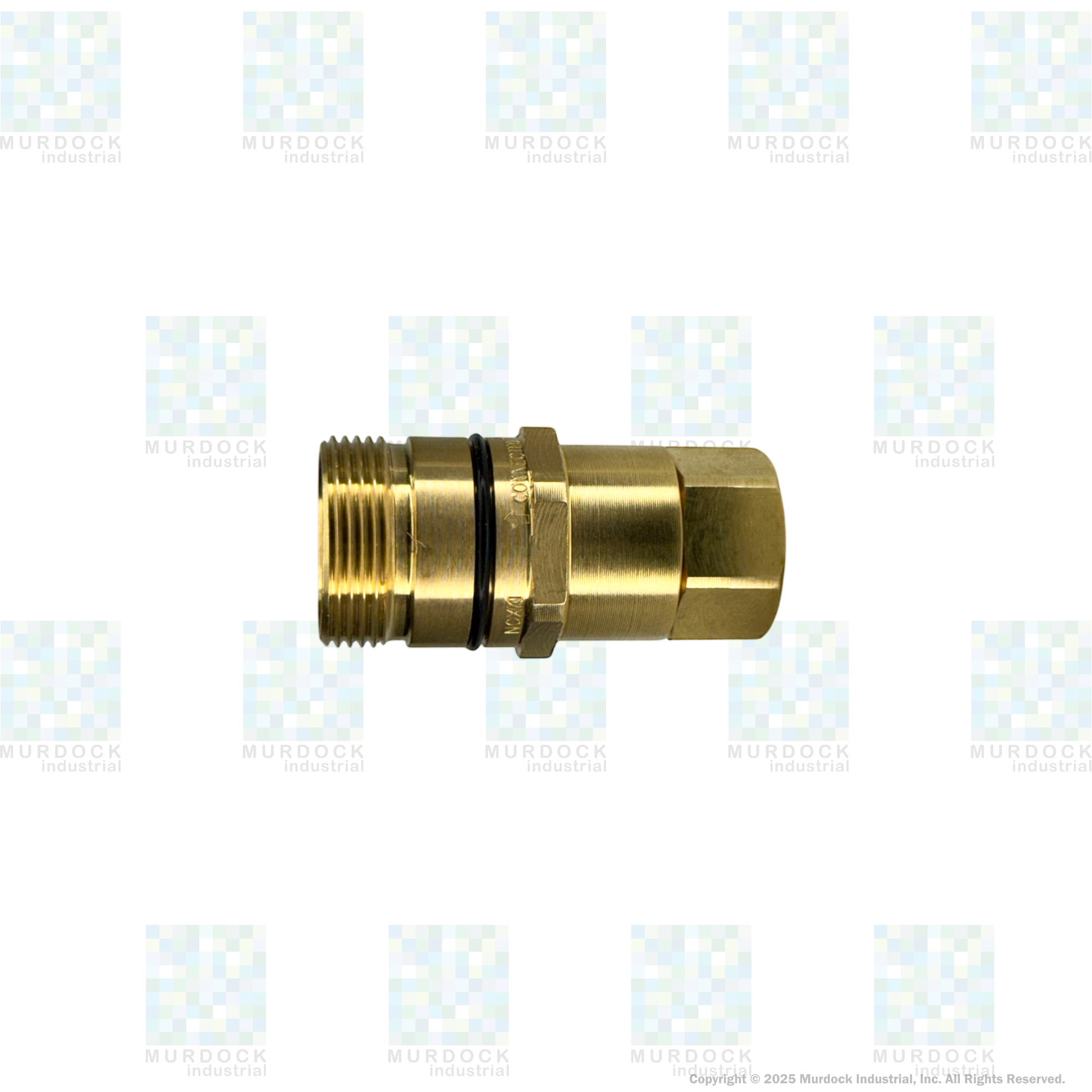 W3F3-B by Dixon Valve | Hydraulic Quick Disconnect Coupling | W-Series | 3/8" Female NPTF x 3/8" Wingstyle Interchange | Plug | Nitrile Seal | Brass