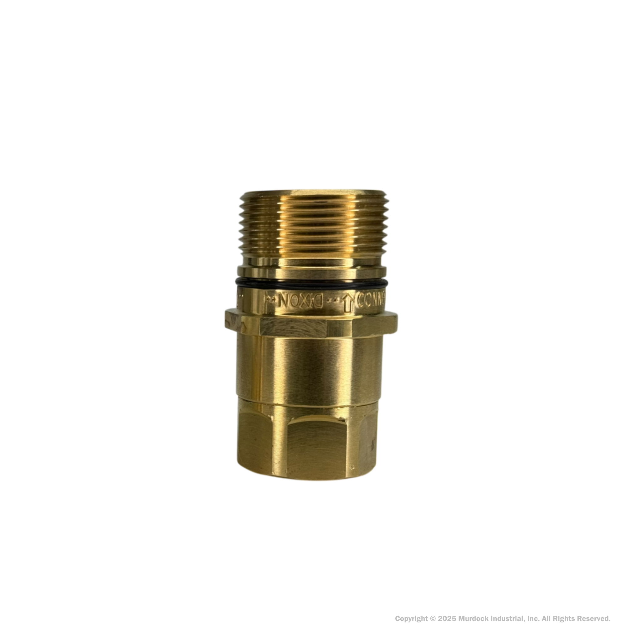 W6F6-B by Dixon Valve | Hydraulic Quick Disconnect Coupling | W-Series | 3/4" Female NPTF x 3/4" Wingstyle Interchange | Plug | Nitrile Seal | Brass