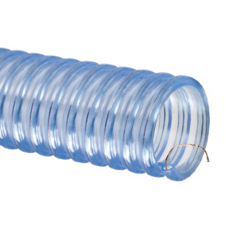 WE57MX60 Tigerflex by Kuriyama | WE Series | Metric Food Grade Material Handling Hose With Grounding Wire | 57.0mm ID | PVC | 60ft Length