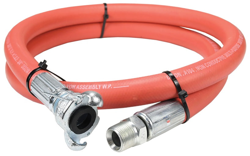 WH75X6AK35 by Dixon Valve | Whip Hose Assembly | 3/4" 3500 Nipple x Global Air King Fitting | 6ft Length | Rubber