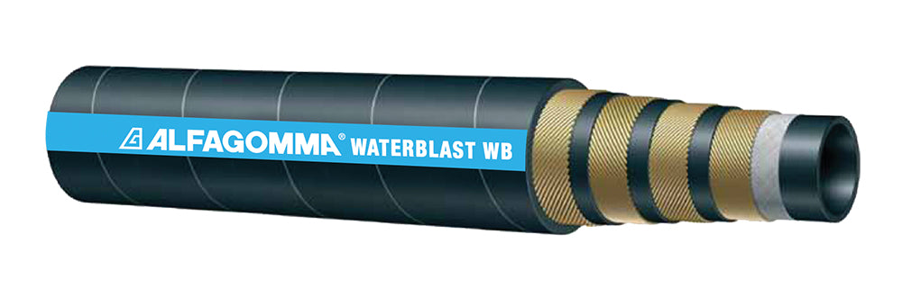 WB20-08 Alfagomma by Kuriyama | WB20 Series | Waterblast Hose | 4-Wire Spiral | 1/2" ID | 1.16" OD | 20,000 PSI | 50ft Length