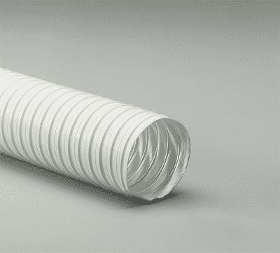6-White-25 by Flexaust | #2200600025 | Air, Fume, Dust, and Material Handling Duct Hose | White | 6 inch | 25ft