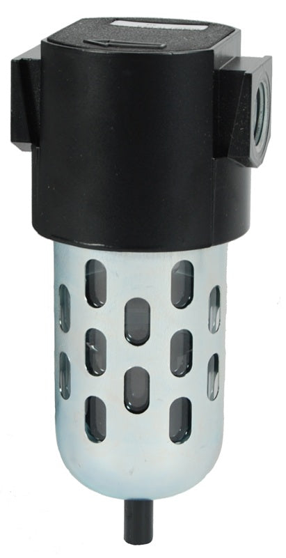 F16-03M Wilkerson by Dixon Valve | F16-Series | Compact Airline Filter | 3/8" Size | 74.1 SCFM | Manual Drain | 2.7 oz. Transparent Bowl & Guard