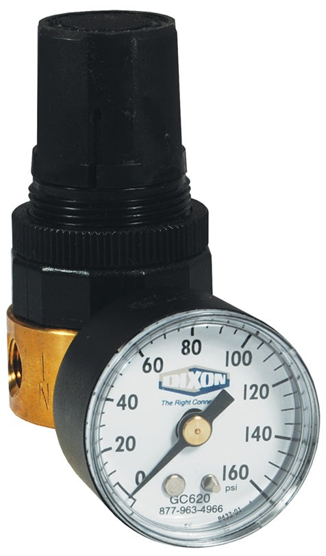 RB3-02RG Wilkerson by Dixon Valve | RB3-Series | Miniature Water Regulator | with Gauge | 1/4" Size | 14 SCFM | 2-125 PSI Adjusting Range