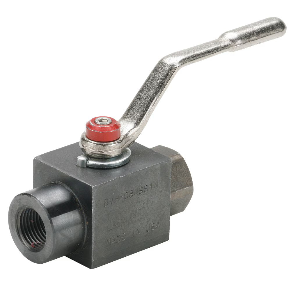 V500HP-32 by Parker | Ball Valve | 2" Female NPT Thread | 14.80" Length | Straight | Carbon Steel