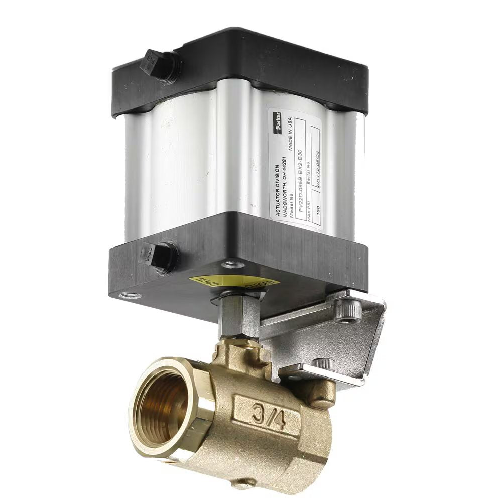 V502P-16-ACT by Parker | Rotary Actuator | 1" Size x 1" Female PTF Thread | 5.85" Length | Aluminum
