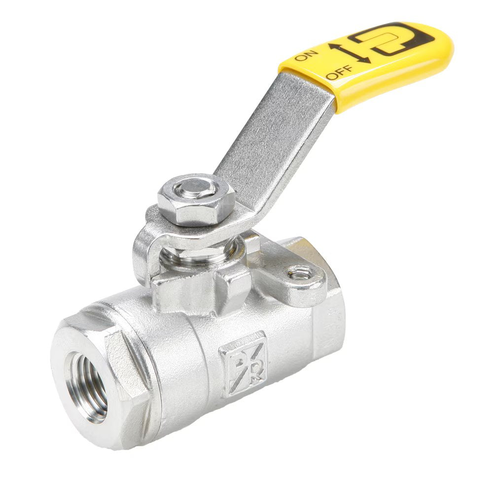 V502SS-8-20 by Parker | Ball Valve | 1/2" Female NPT Thread | 1-1/16" Hex (B/C) | 3.37" Length | Straight | Stainless Steel