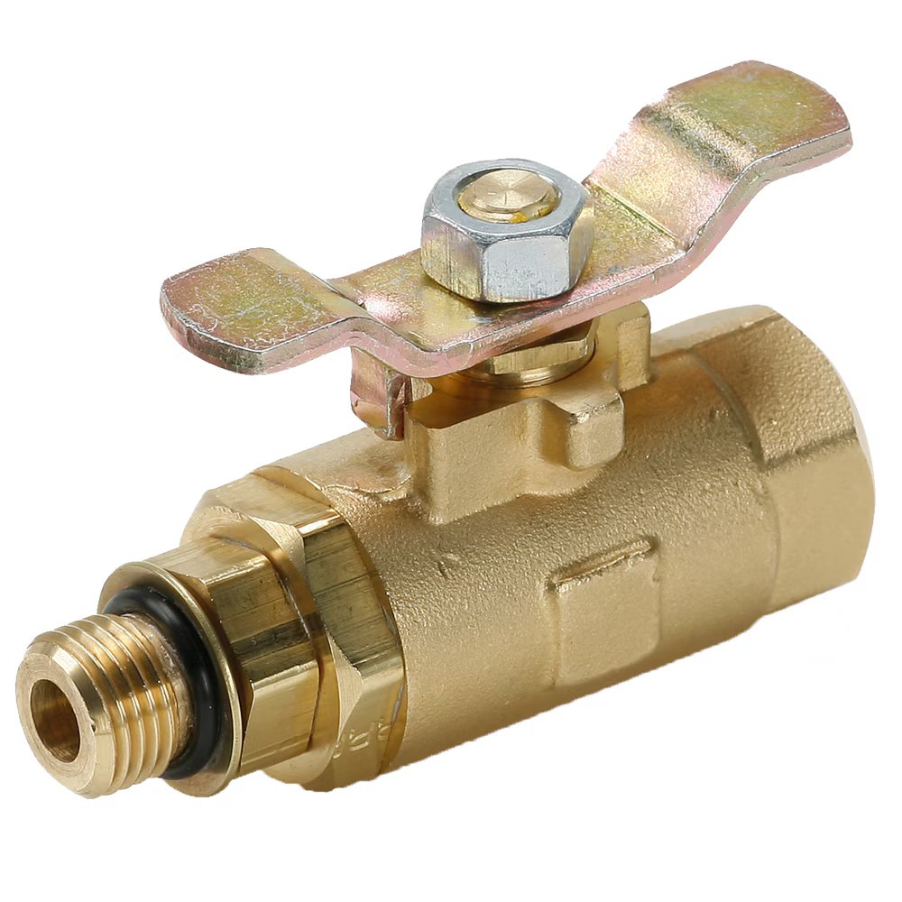 V510P-8-04 by Parker | Ball Valves | 3/4" Male-Female Thread | 1-1/16" Hex (B) | 1-1/16" Hex (C) | 3.17" Length | Straight | Brass
