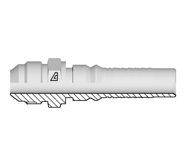 Y-1616-MJIC Alfagomma by Kuriyama | Y Series | Two-Piece AlfaCrimp Hydraulic Hose Fitting | -16 Male JIC 37° Interlock x -16 Hose ID | Steel