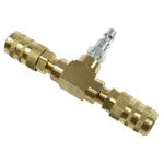 T004-15X by Coilhose | Tee Manifold Assembly | 1/4" 6 Ball Industrial Interchange