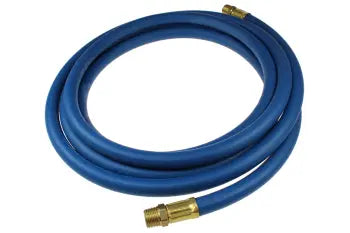 R14025RN by Coilhose | Multipurpose Hose | 1/4" Hose ID | 1/2" Hose OD | 1/4" Male NPT Rigid | Reusable | Blue | Neoprene | 25ft
