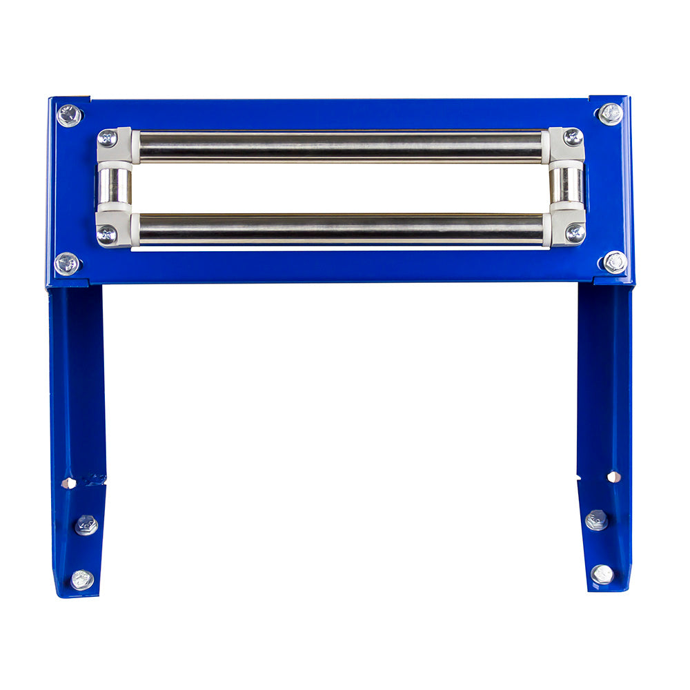 9073-8 by Coxreels | 4-Way Top Roller Bracket for Hand Crank & Motorized Hose Reels | 8" Drum Width | Fits 100 & 100W Series | Steel