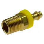 LRM0608 by Coilhose | Lock-On Rigid Male Fitting | 3/8" Hose ID | 1/2" Male NPT Thread | Straight | Brass
