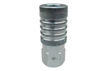 123 by Coilhose | Coilflow™ Industrial Interchange Coupler | Manual | 1/2" Body Size | 3/8" Female NPT Thread | Straight | Plated Steel (Type 12)