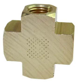 X004 by Coilhose | Pipe Fitting | 1/4" Female NPT Thread | Cross | Brass
