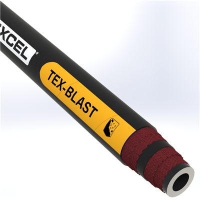 BLAST-1.25-50N by Texcel | TEX-BLAST Series | Sandblast Hose | 1-1/4" Hose ID | 150 PSI | Black | 50ft Length