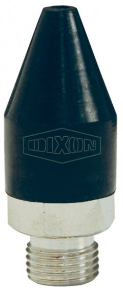 D201RT by Dixon Valve | Safety Blow Gun | Rubber Non-Safety Tip | 1/8" Male NPT | Rubber Coated Nickel-Plated Brass