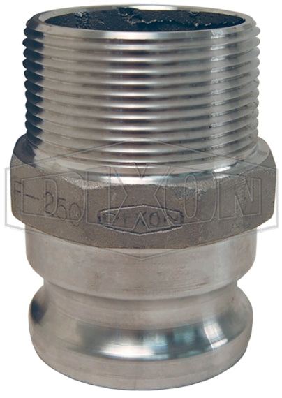 801-F-AL by Dixon Valve | Boss-Lock Cam & Groove Adapter | Type F | 8" Adapter x 8" Male NPT | Aluminum