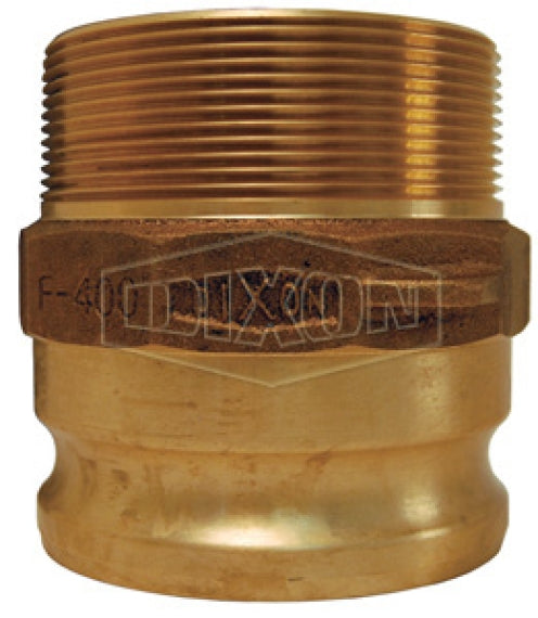 250-F-BR by Dixon Valve | Cam & Groove Adapter | Type F | 2-1/2" Adapter x 2-1/2" Male NPT | Brass